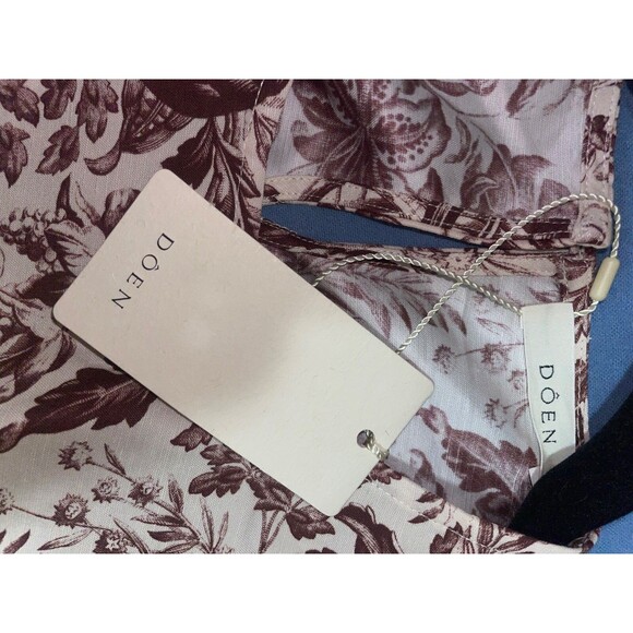 Doen Women’s Belina Linen Dress Toile Botanique size S NWT ALine Shift 60s Rare - Picture 9 of 12